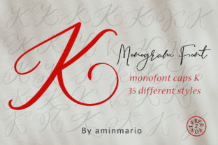 Monogram K Monofont Caps K: A Handwritten Capital K Font for Distinctive Branding