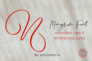 Monogram N Monofont Caps N: A Handwritten Font That Makes Your Brand Feel Intentional