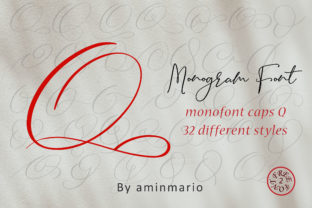 Monogram Q Monofont Caps Q: A Handwritten Capital Q Font for Distinctive Branding