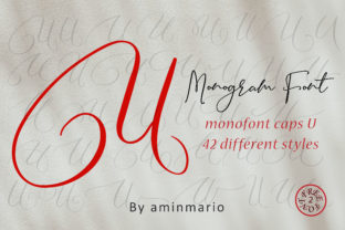 Monogram U Monofont Caps U: A Handwritten Display Font for Editorial Identity
