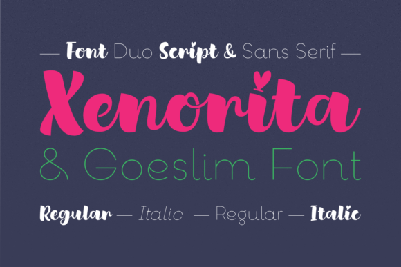 Xenorita Goeslim Duo: A Script + Serif Font Pair for Campaign Visuals